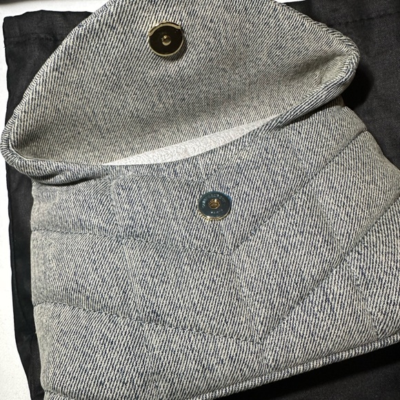 Saint Laurent Loulou Puffer Denim Pouch - Picture 10 of 16